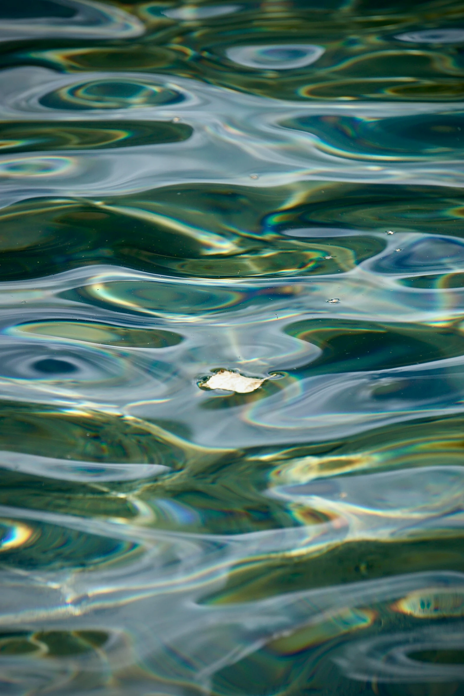 an abstract po of green, blue and grey water ripples