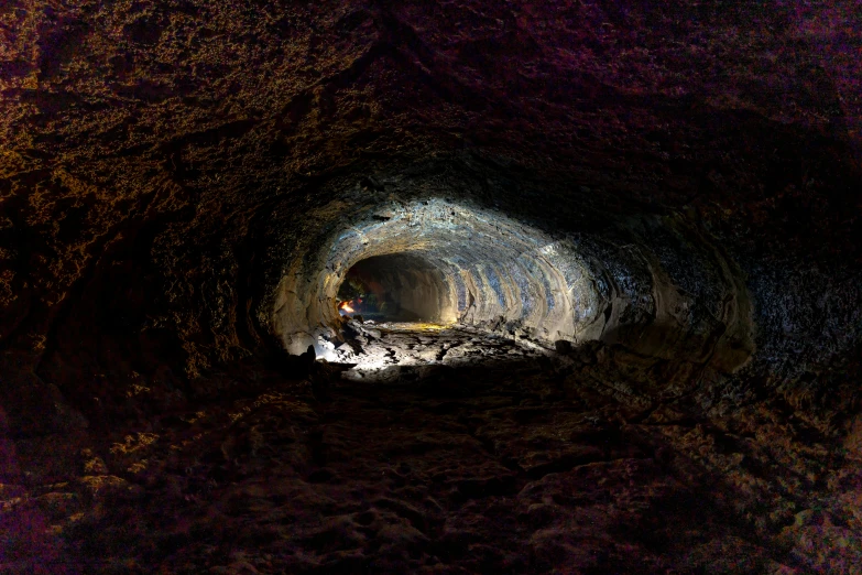 the tunnel is filled with rocks and dirt