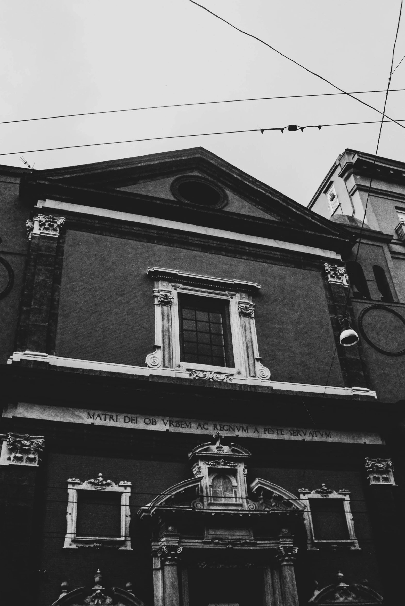 black and white pograph of an old building