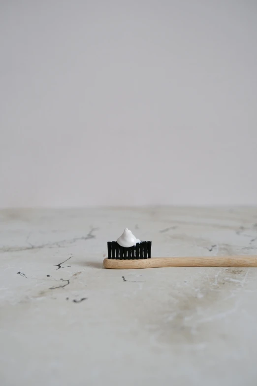 a tooth brush sitting on top of a counter