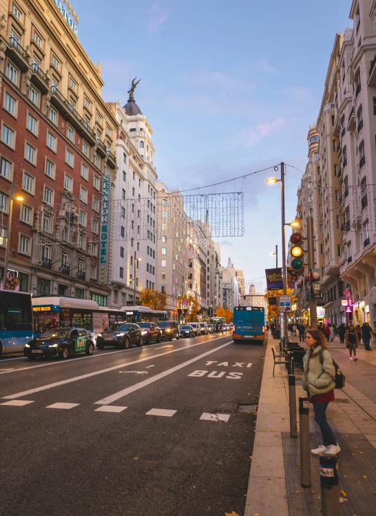 a city street with buildings on both sides