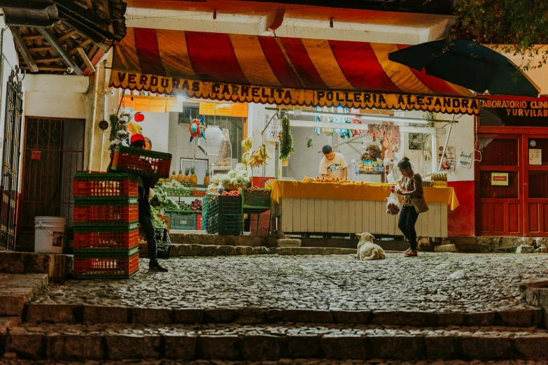 a man is standing outside by himself with a dog