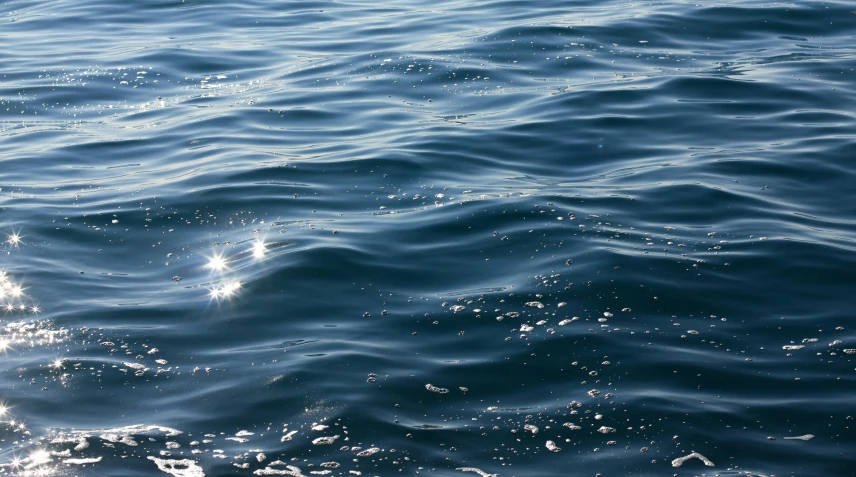 a closeup of the water's blue color from the bottom of a boat