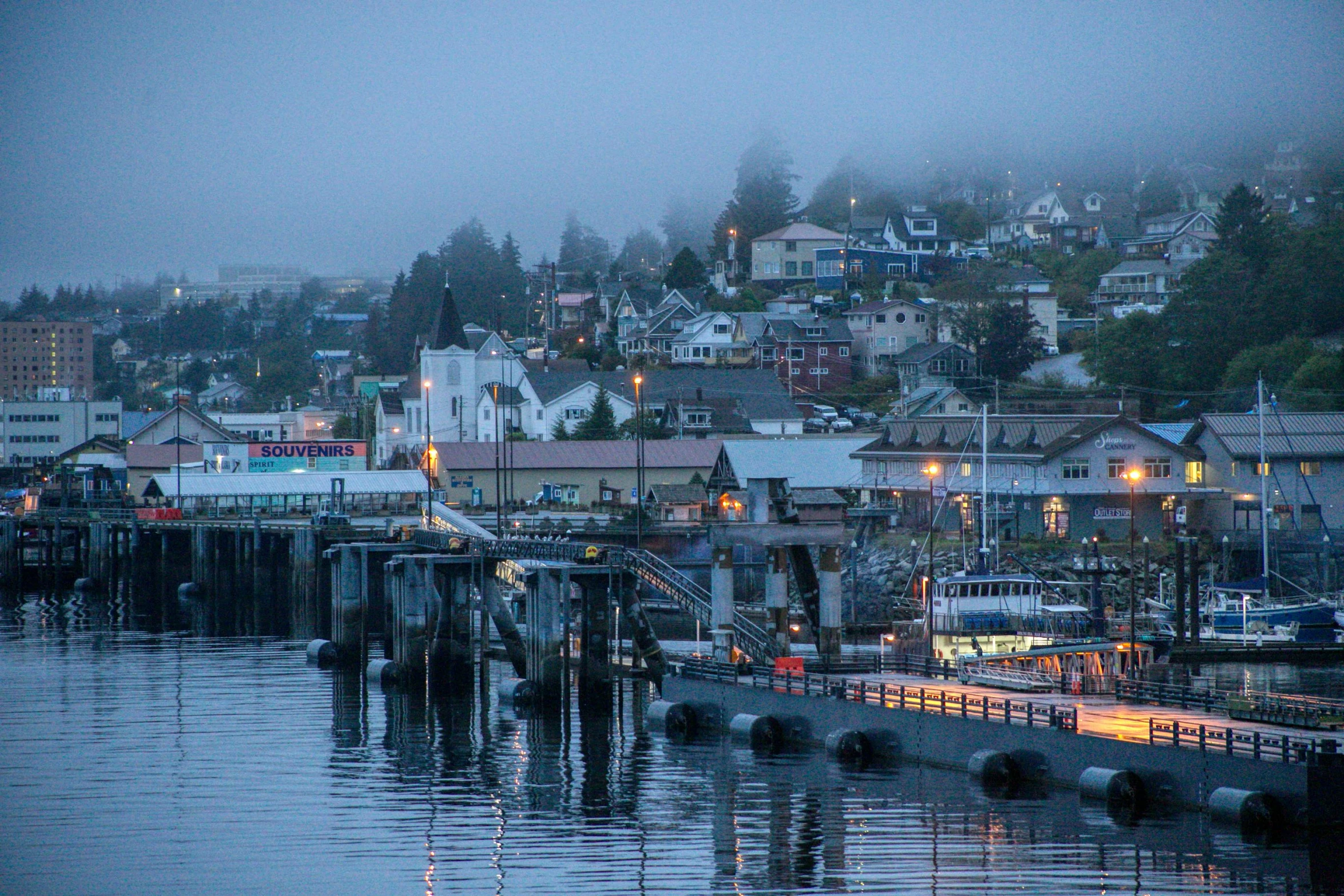 a body of water with some buildings in the background