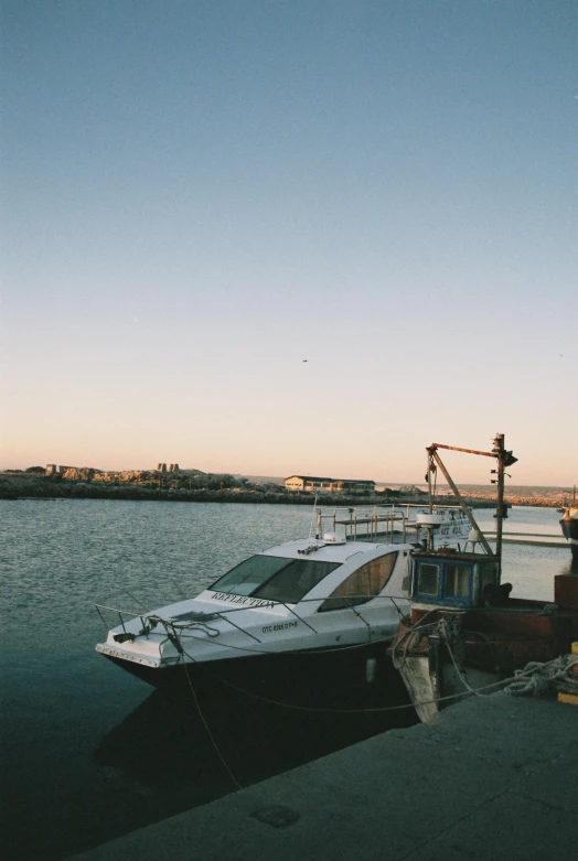 there is a boat parked on the dock