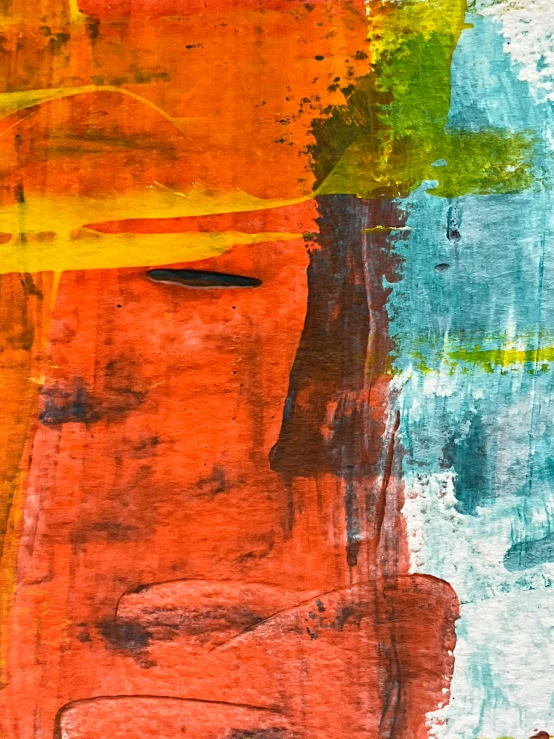 a painting made with paint on a piece of paper