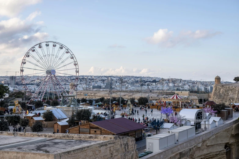 a carnival in an urban area that looks like it could be at the amut park