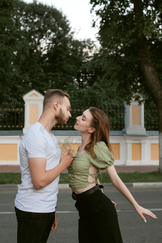 a couple with their backs to each other