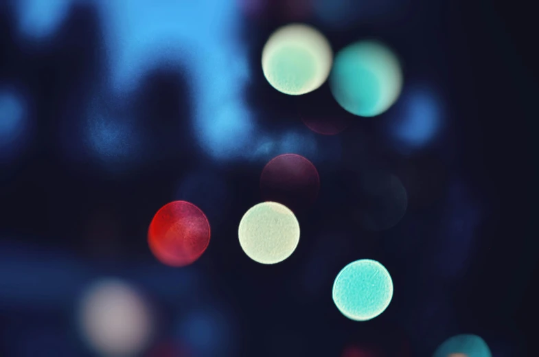 blurred light with boke - style colors of blue and red