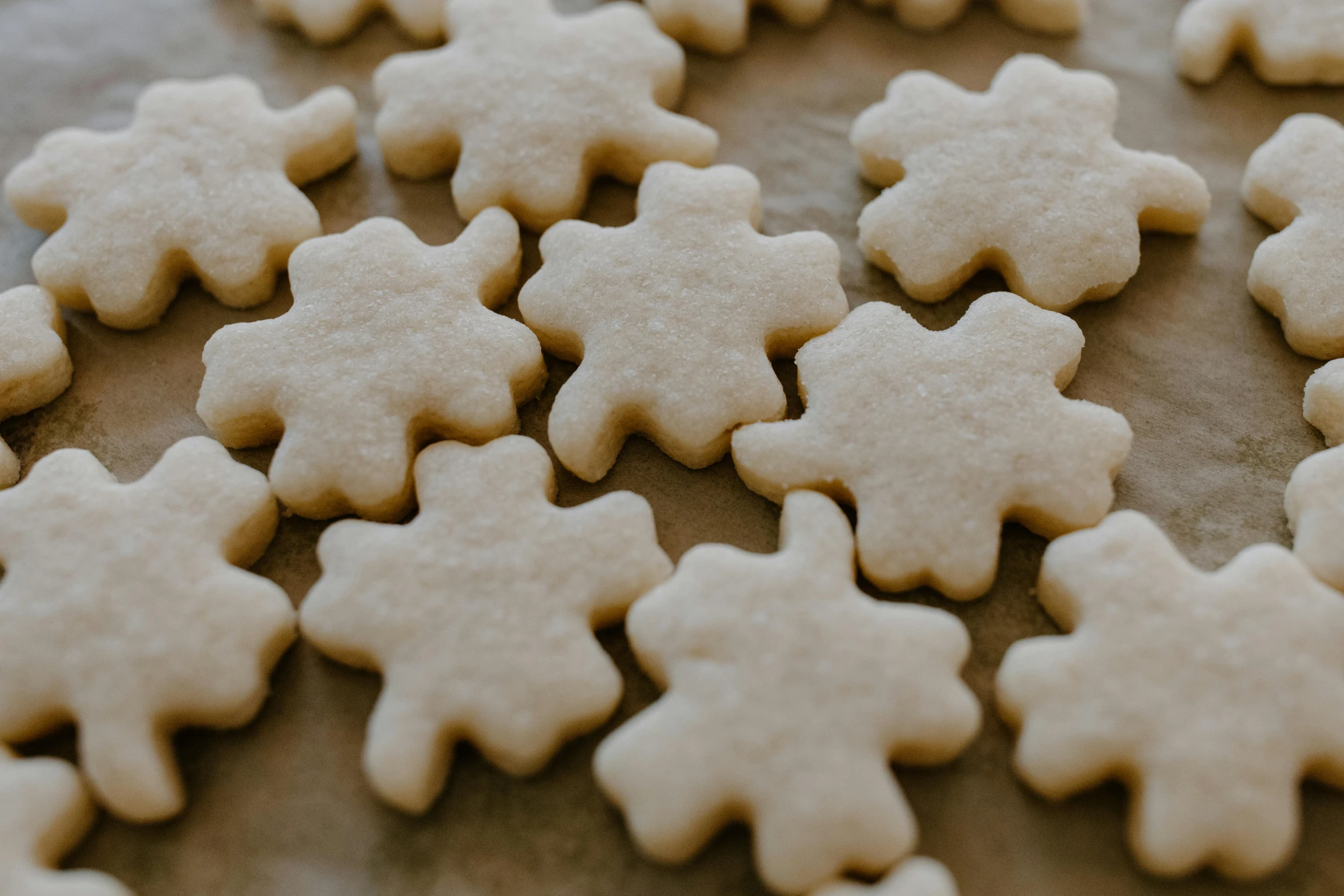 a bunch of cookies that are lined up together