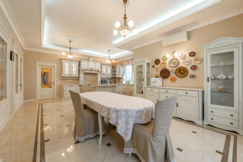 an image of dining room setting in a house