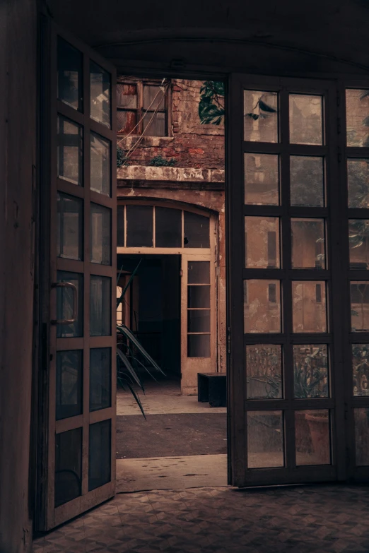 the open windows in a hallway at a construction site