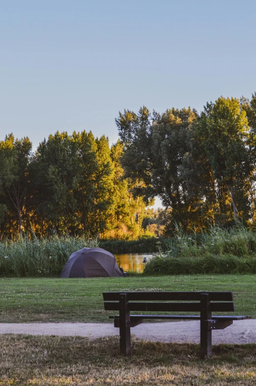 an image of park bench setting in the background