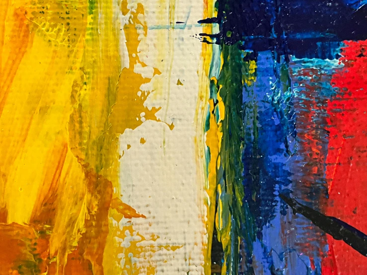 an abstract painting that is very colorful