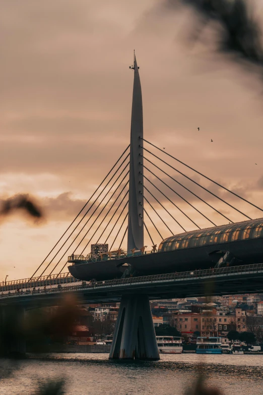 a bridge with a train on it