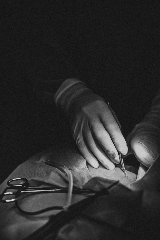 a woman with a manicure and a pair of scissors