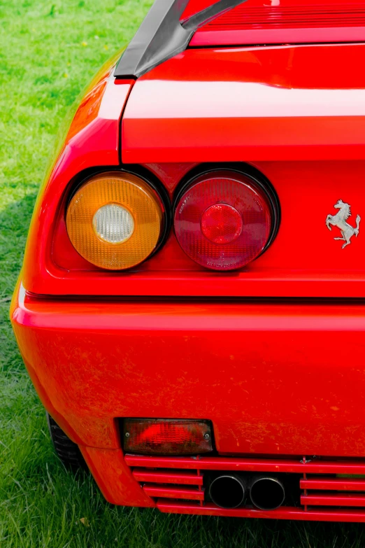 a ferrari car is shown with an emblem