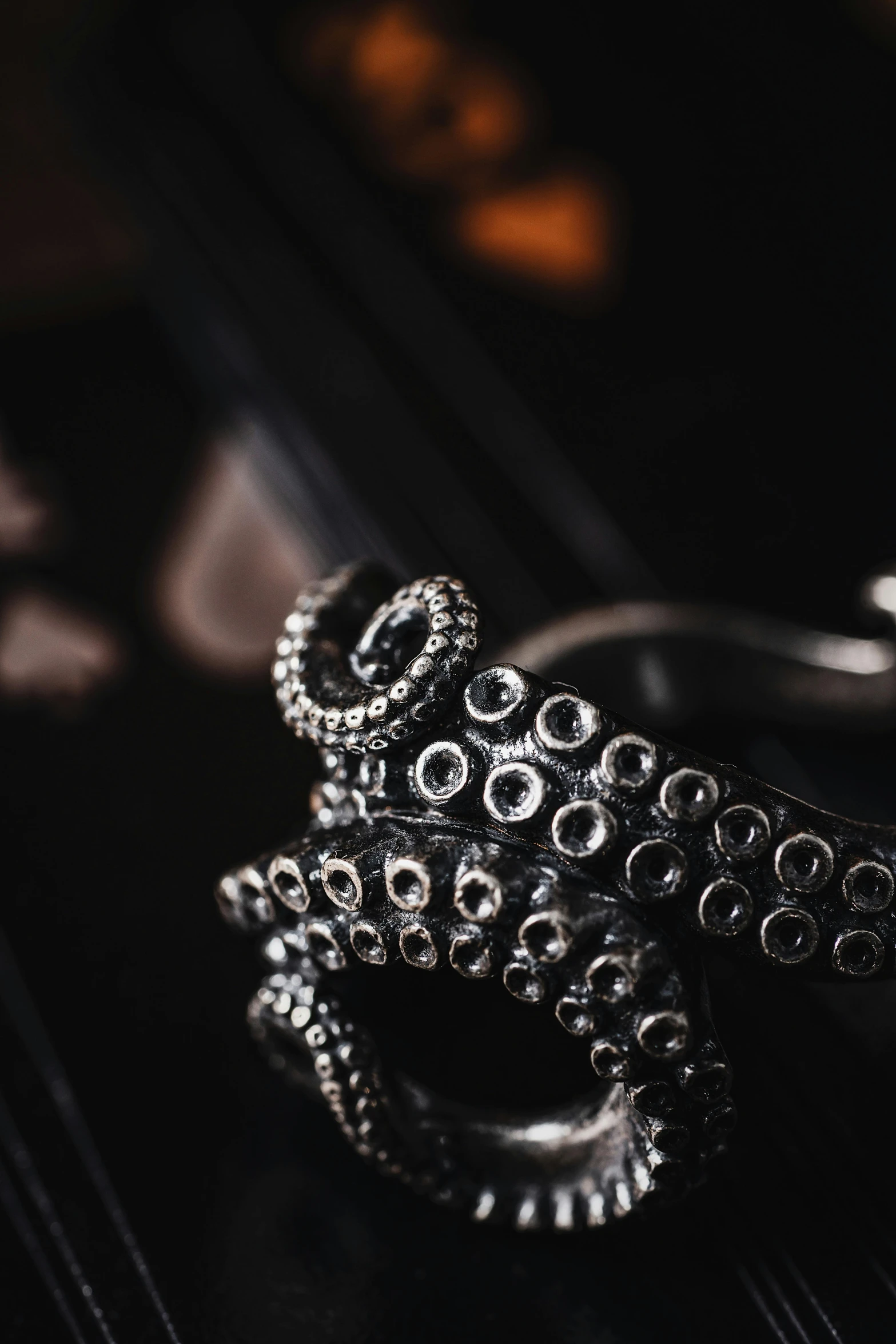 a ring has been placed on top of a table