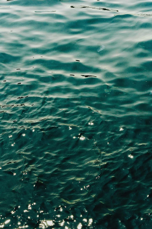 the surface of a body of water with ripples on it