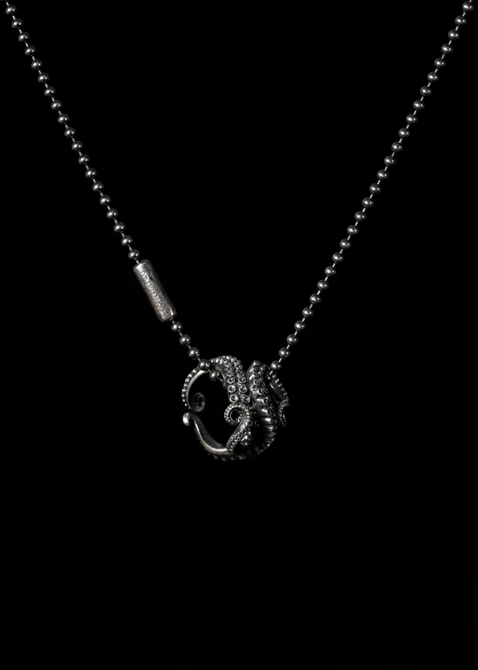 a necklace with a lizard in the middle and a snake in the middle of it