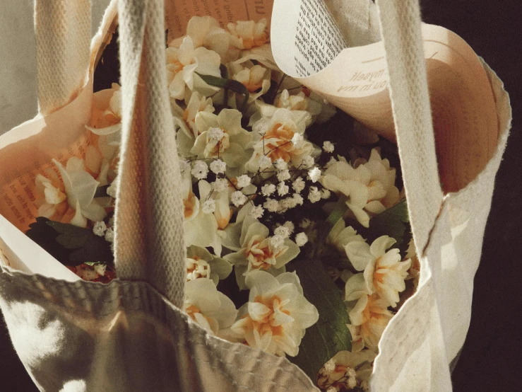 closeup s of a purse with flowers