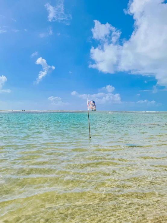 a bright sunny day on a deserted beach