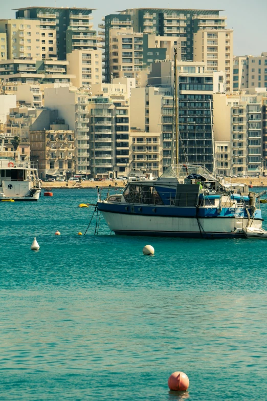 a view of some boats that are in the water