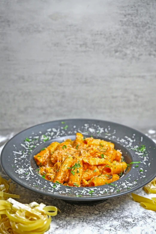 plate of food with noodles and pasta