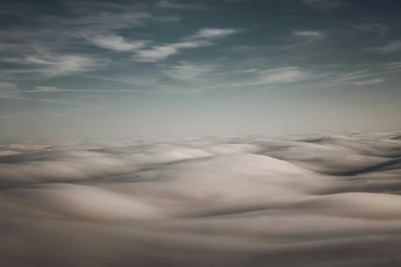 looking down on the large expanse of white sands