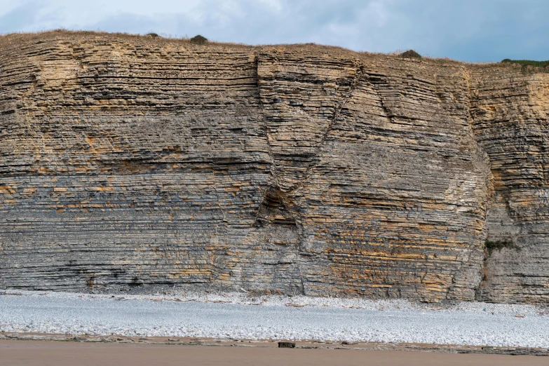 a mountain cliff has been carved into it