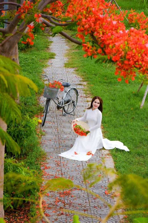 an image of a woman in a white dress