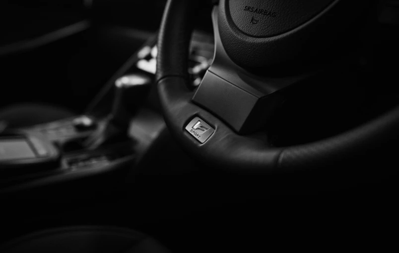 a car is shown with its steering wheel on the center console