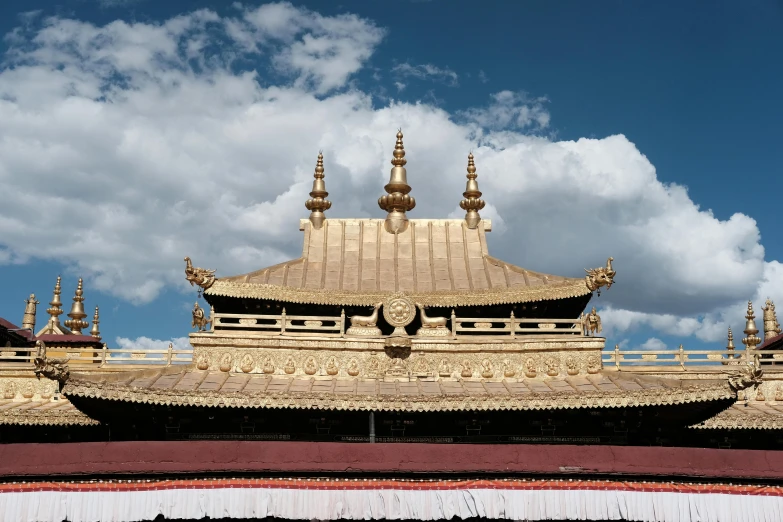 a building with several spires on top of it