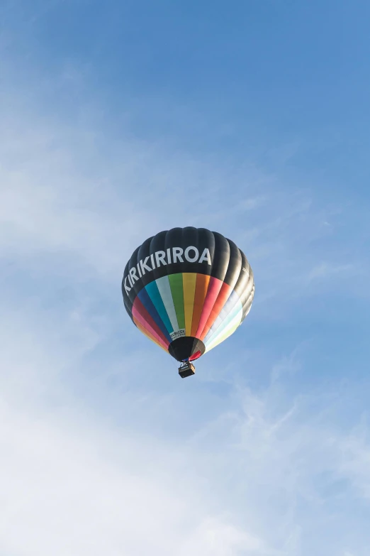 a colorful  air balloon that reads arkkrroa