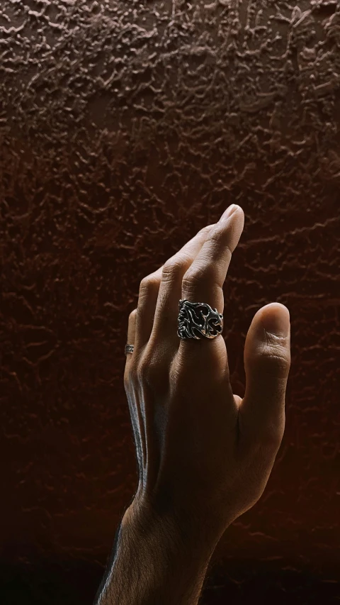 a man's hand holding a ring on the wrist