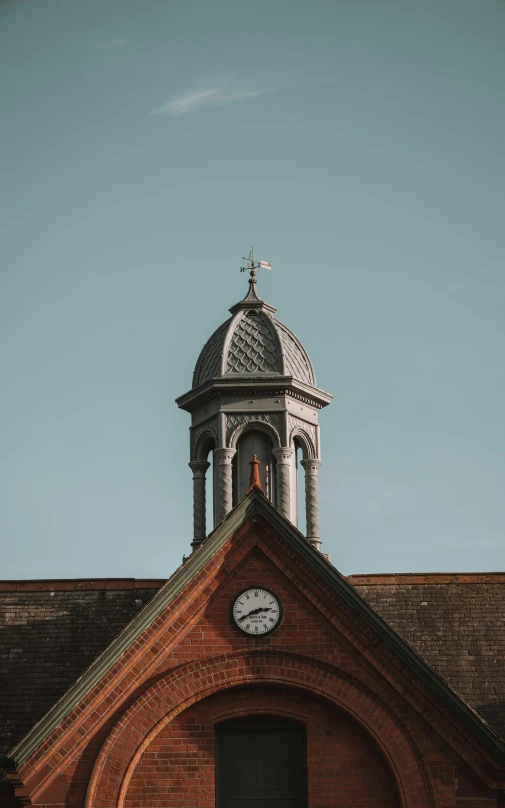 the clock is on top of the tower