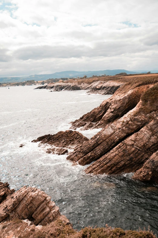 the water has a brown color in the sea