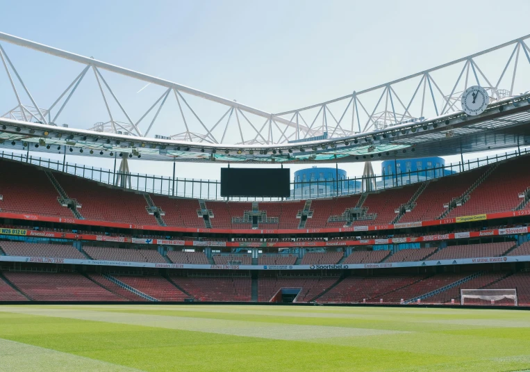 there are several seats on the field in this stadium