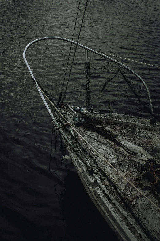 a very big boat on some water and some wires