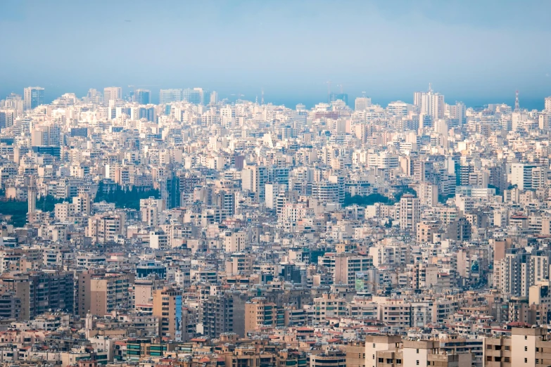 a large amount of buildings in an asian city