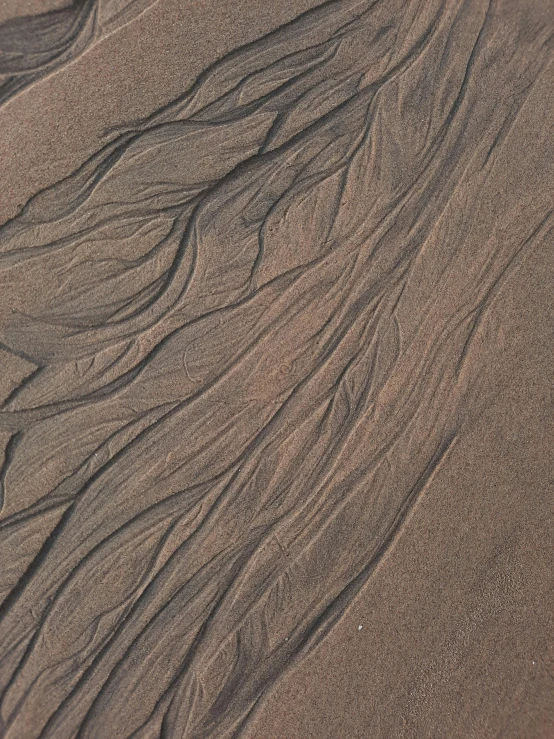 a sand dune with large ripples in the sand
