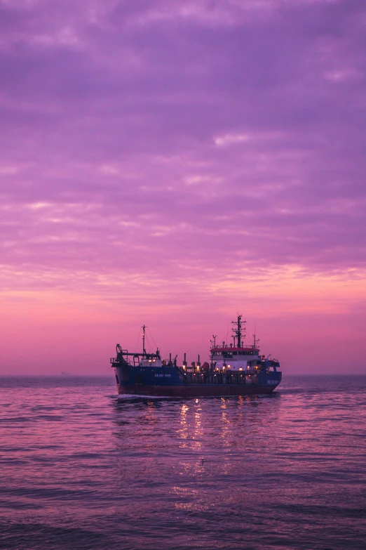 a big boat that is floating in the water