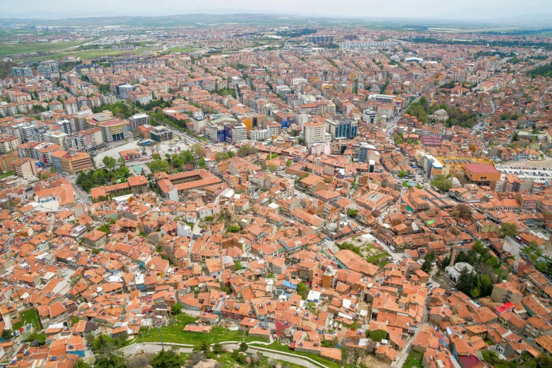 the city of prague in poland seen from a helicopter