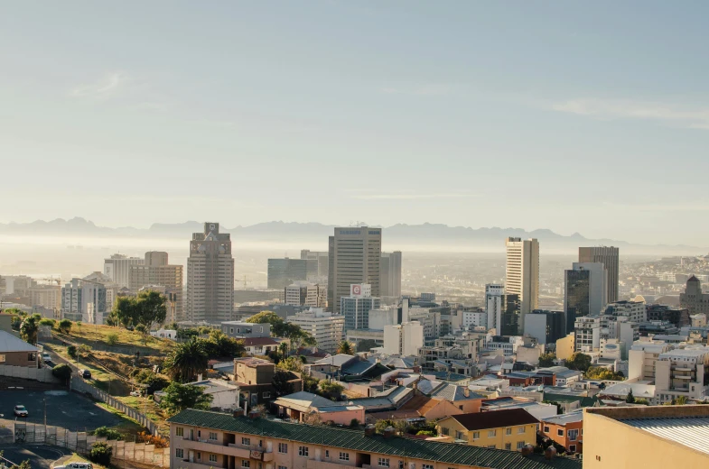 an aerial view of a large city from a high altitude