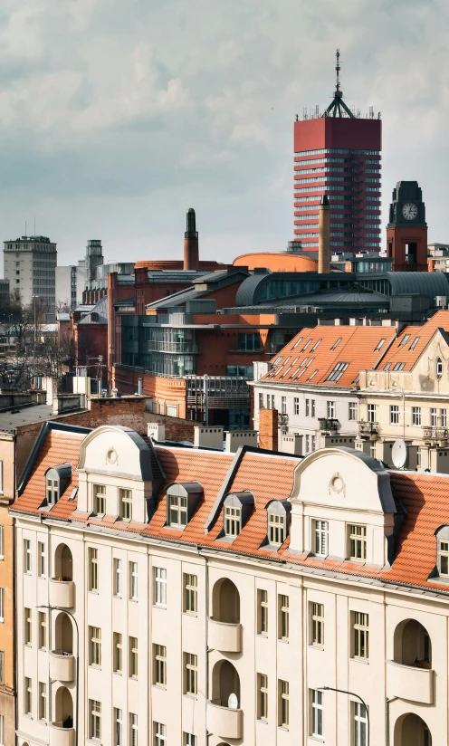 cityscape with multiple building structures that appear old