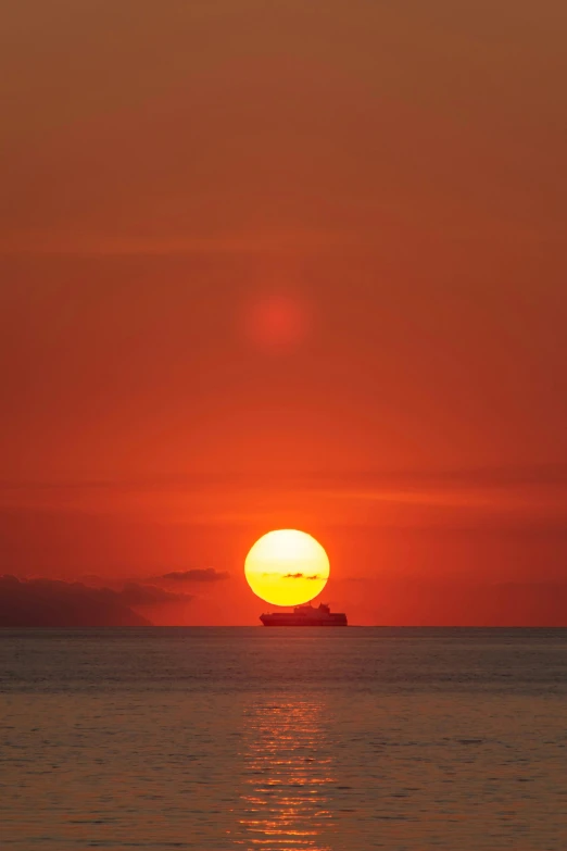 a large boat that is out in the ocean