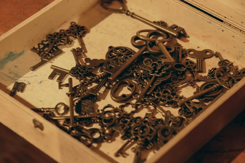 several key keys in a box and the rest of it