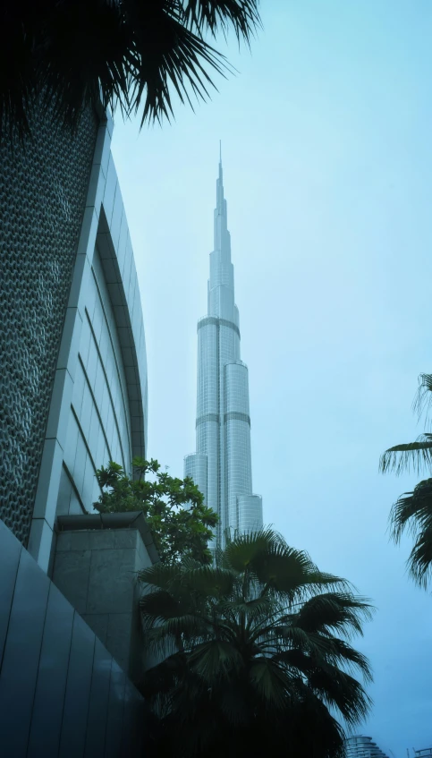 an aerial view of the building from afar