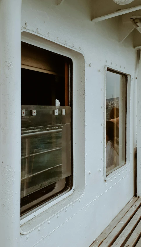 there are windows on the side of a boat