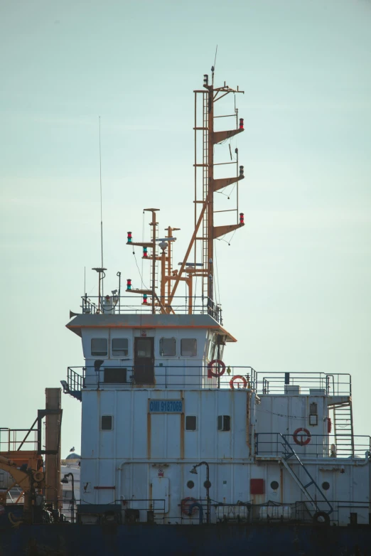 the top view of a ship that is tied up in the water